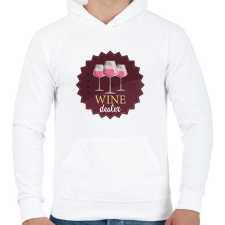 PRINTFASHION Wine dealer - Férfi kapucnis pulóver - Fehér férfi pulóver, kardigán