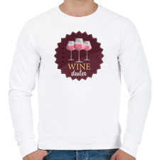 PRINTFASHION Wine dealer - Férfi pulóver - Fehér férfi pulóver, kardigán