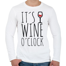 PRINTFASHION Wine o'clock - Férfi hosszú ujjú póló - Fehér