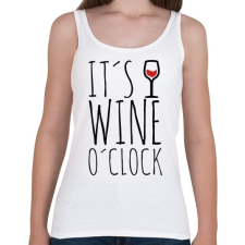 PRINTFASHION Wine o'clock - Női atléta - Fehér női trikó