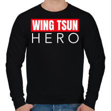 PRINTFASHION WING TSUN HERO - Férfi pulóver - Fekete férfi pulóver, kardigán