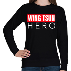 PRINTFASHION WING TSUN HERO - Női pulóver - Fekete