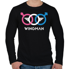 PRINTFASHION wingman - Férfi hosszú ujjú póló - Fekete