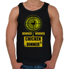 PRINTFASHION WINNER-WINNER CHICKEN DINNER - Férfi atléta - Fekete atléta, trikó
