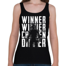 PRINTFASHION Winner Winner Chicken Dinner - Női atléta - Fekete