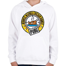 PRINTFASHION WinnerWinnerChickenDinner - Gyerek kapucnis pulóver - Fehér gyerek pulóver, kardigán