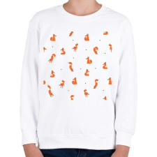 PRINTFASHION Winter foxes pattern man - Gyerek pulóver - Fehér gyerek pulóver, kardigán