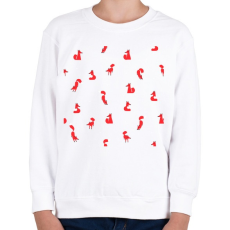 PRINTFASHION Winter foxes  pattern woman - Gyerek pulóver - Fehér