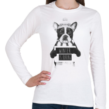 PRINTFASHION Winter is boring - Női hosszú ujjú póló - Fehér női póló