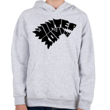 PRINTFASHION WINTER IS COMING - Gyerek kapucnis pulóver - Sport szürke gyerek pulóver, kardigán