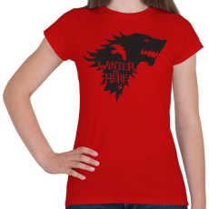 PRINTFASHION WINTER IS HERE - Női póló - Piros