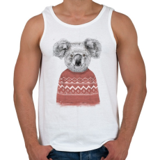 PRINTFASHION Winter koala (red) - Férfi atléta - Fehér