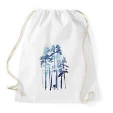 PRINTFASHION Winter wolf - Sportzsák, Tornazsák - Fehér tornazsák