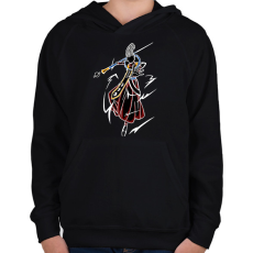 PRINTFASHION Wiss - Gyerek kapucnis pulóver - Fekete