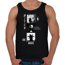 PRINTFASHION Witch - Férfi atléta - Fekete atléta, trikó