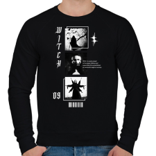 PRINTFASHION Witch - Férfi pulóver - Fekete férfi pulóver, kardigán