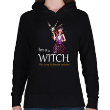 PRINTFASHION witch halloween costume - Női kapucnis pulóver - Fekete női pulóver, kardigán