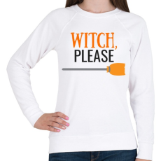 PRINTFASHION WITCH PLS - Női pulóver - Fehér