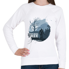 PRINTFASHION Witcher - Akasztott ember fája - Női pulóver - Fehér
