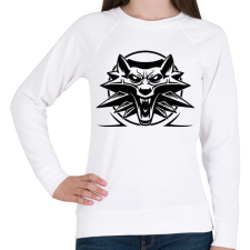 PRINTFASHION Witcher farkas - Női pulóver - Fehér női pulóver, kardigán