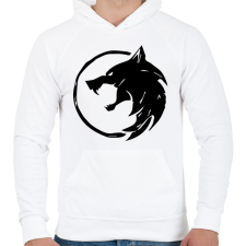 PRINTFASHION Witcher - Férfi kapucnis pulóver - Fehér férfi pulóver, kardigán
