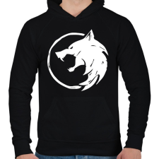 PRINTFASHION Witcher - Férfi kapucnis pulóver - Fekete férfi pulóver, kardigán