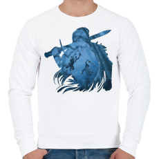 PRINTFASHION Witcher - Férfi pulóver - Fehér