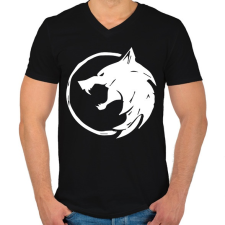 PRINTFASHION Witcher - Férfi V-nyakú póló - Fekete férfi póló