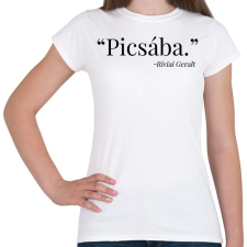 PRINTFASHION Witcher - Geralt - Picsába - Női póló - Fehér női póló