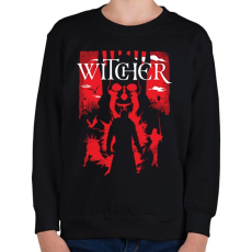 PRINTFASHION Witcher - Gyerek pulóver - Fekete