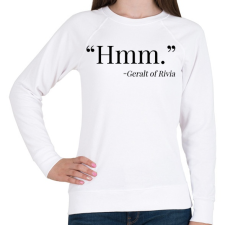 PRINTFASHION Witcher - Hmm - Ríviai Geralt - Női pulóver - Fehér női pulóver, kardigán