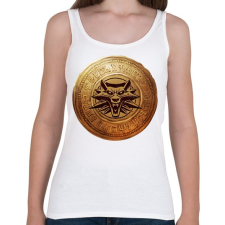 PRINTFASHION Witcher logó és pénzérme - Női atléta - Fehér női trikó