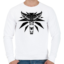 PRINTFASHION Witcher Logo - Férfi pulóver - Fehér férfi pulóver, kardigán