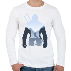 PRINTFASHION Witcher Monster Hunter - Férfi hosszú ujjú póló - Fehér