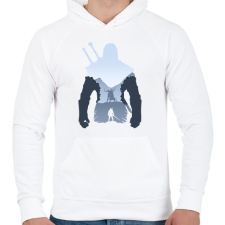 PRINTFASHION Witcher Monster Hunter - Férfi kapucnis pulóver - Fehér férfi pulóver, kardigán