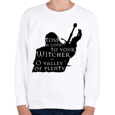PRINTFASHION Witcher - Toss a coin... - Gyerek pulóver - Fehér gyerek pulóver, kardigán