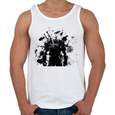 PRINTFASHION Witcher - Vaják - Férfi atléta - Fehér