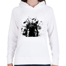 PRINTFASHION Witcher - Vaják - Női kapucnis pulóver - Fehér