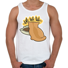 PRINTFASHION Wiwiwi macska - Férfi atléta - Fehér