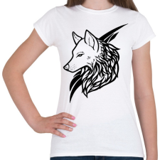 PRINTFASHION Wolf Black - Női póló - Fehér női póló
