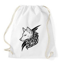 PRINTFASHION Wolf Black - Sportzsák, Tornazsák - Fehér tornazsák