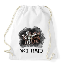 PRINTFASHION wolf family - Sportzsák, Tornazsák - Fehér tornazsák