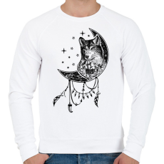 PRINTFASHION wolf - Férfi pulóver - Fehér