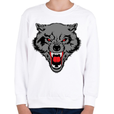 PRINTFASHION Wolf - Gyerek pulóver - Fehér