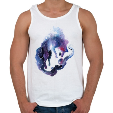 PRINTFASHION Wolf in the Sky - Férfi atléta - Fehér atléta, trikó