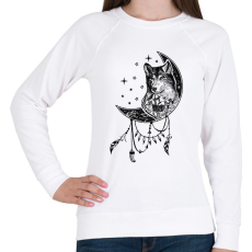 PRINTFASHION wolf - Női pulóver - Fehér