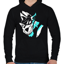 PRINTFASHION Wolf skin Fortnite - Férfi kapucnis pulóver - Fekete férfi pulóver, kardigán