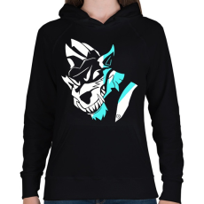 PRINTFASHION Wolf skin Fortnite - Női kapucnis pulóver - Fekete