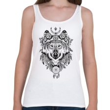 PRINTFASHION Wolf Tattoo drawing - Női atléta - Fehér női trikó