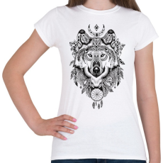 PRINTFASHION Wolf Tattoo drawing - Női póló - Fehér